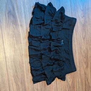 Elegant Black Ruffled Skirt